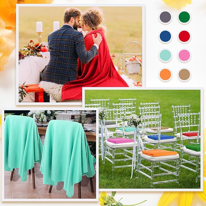 Kinlop 40 Packs Fleece Blanket Bulk 60 x 50 Inch Soft Lightweight Fleece Cozy Blanket Warm Throw Plush Pet Throw for Bed Couch Sofa Home Office Wedding Gifts Travel Camping(Novel Color,40 Packs)