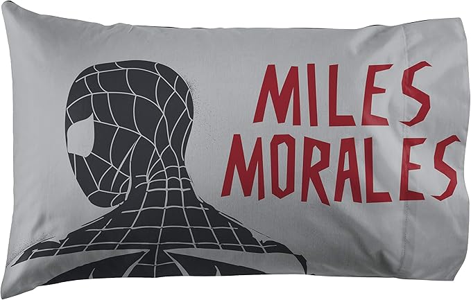Jay Franco Marvel Miles Morales New Kid 5 Piece Twin Bed Set - Includes Comforter & Sheet Set Bedding - Super Soft Fade Resistant Microfiber (Official Marvel Product)