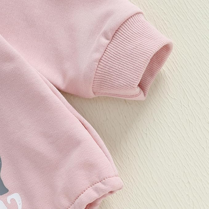 Newborn Infant Baby Girl Game Day Outfit Bows Hockey Onesie One Piece Long Sleeve Romper Winter Clothes