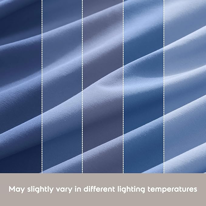 Nestl Bed Sheet Set, Twin XL, 3 Piece, Deep Pocket, Hotel Luxury, Extra Soft, Breathable, Calm Blue