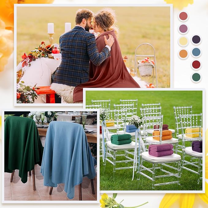 Kinlop 40 Packs Fleece Blanket Bulk 60 x 50 Inch Soft Lightweight Fleece Cozy Blanket Warm Throw Plush Pet Throw for Bed Couch Sofa Home Office Wedding Gifts Travel Camping(Modern Color,40 Packs)
