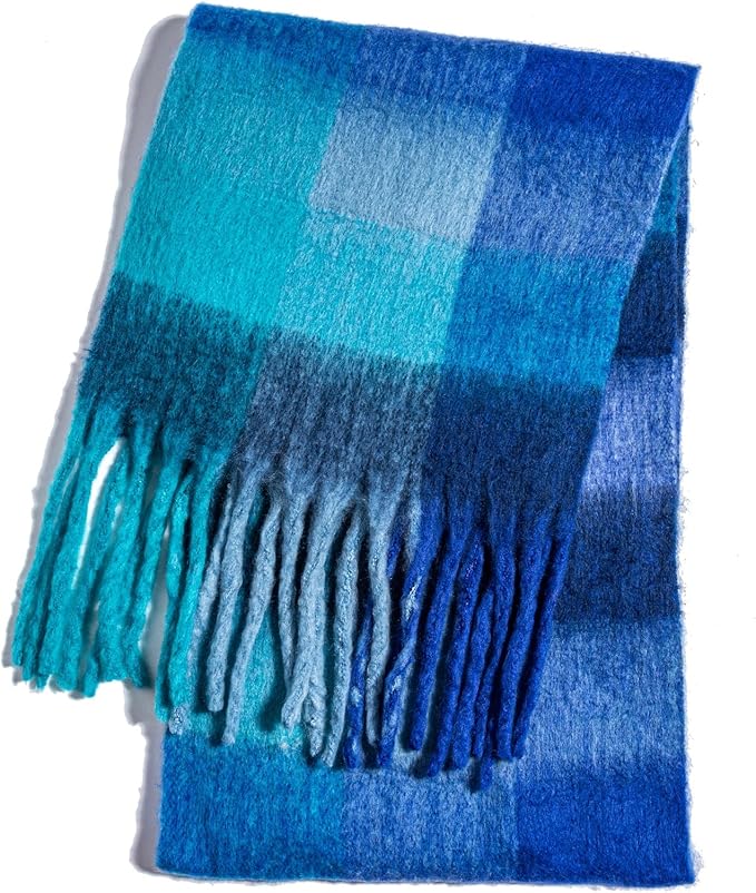 Winter Women Chunky Scarf Warm Blanket Big Thick Large Oversized Wrap Colorful Long Solid Scarves