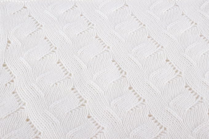 Unisex Luxury 100% Cashmere Baby Blanket - 'White' - Hand Made in Scotland by Love Cashmere - RRP $300