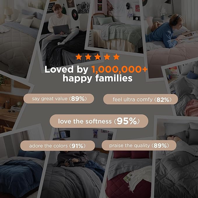 Bedsure King Size Comforter Set - 7 Pieces Reversible Beige Bedding, King Size Bed Set for All Seasons, Bed in a Bag with Down Alternative Comforter, Sheets, Pillowcases & Shams