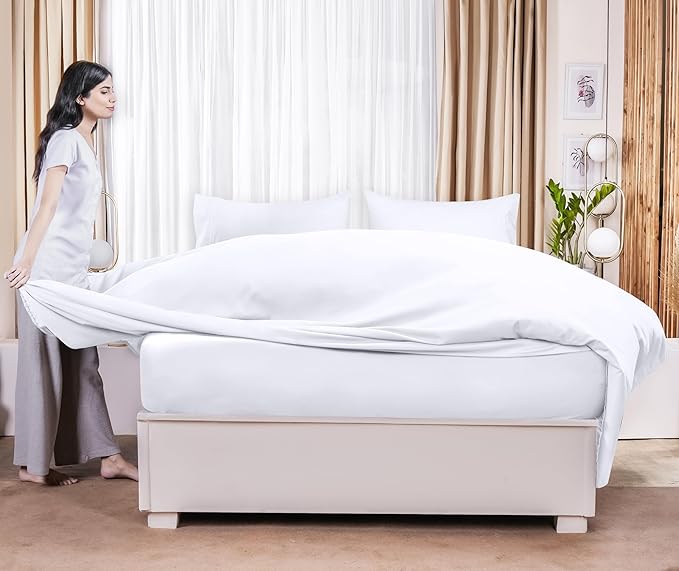 Utopia Bedding Flat Sheet - 1 Pack (Full, White) - Soft Brushed Microfiber Fabric - Shrinkage & Fade Resistant Top Sheet - Easy Care Bed Sheet