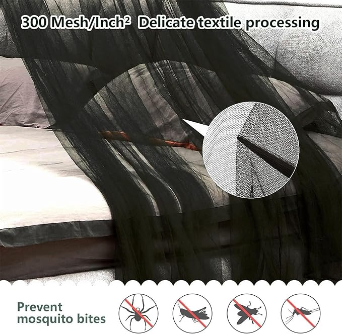 Comtelek Mosquito Net Bed Canopy for Girls,King Canopy Bed Curtains Full Queen Size from Ceiling,Dome Mosquito Netting Bed Tent Twin Girls Princess Canopy Bed White Decor for Baby Crib