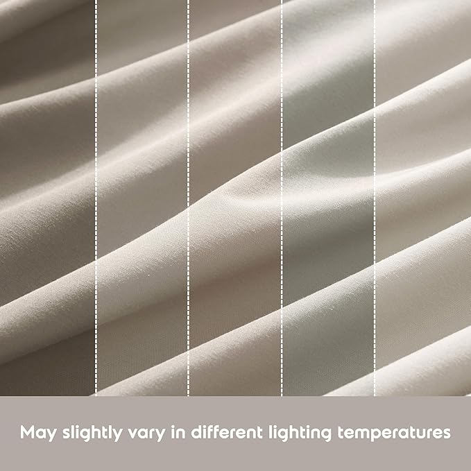 Nestl Queen Sheet Set - Luxury 1800 Ultra-Soft Microfiber Bed Sheets - Double Brushed - Deep Pockets - Easy Fit - 4 Piece Set - Bedding Sheets & Pillowcases (Queen, Beige Cream)