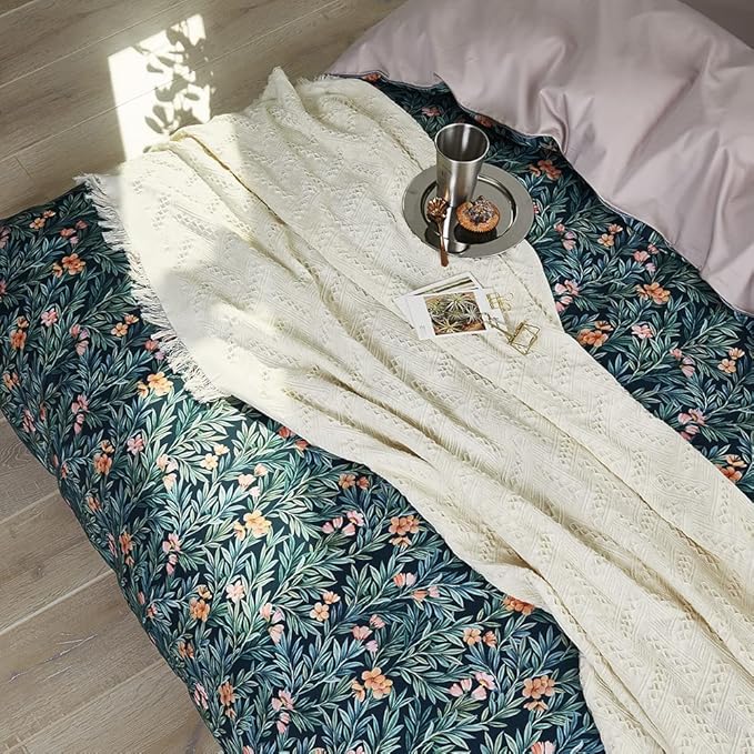 Cupocupa Duvet Cover Set;Duvet Cover Twin Bedding Set Fluffy Boho Duvet Cover Set Paisley Floral Bedding Collection Duvet Cover with Pillowcases