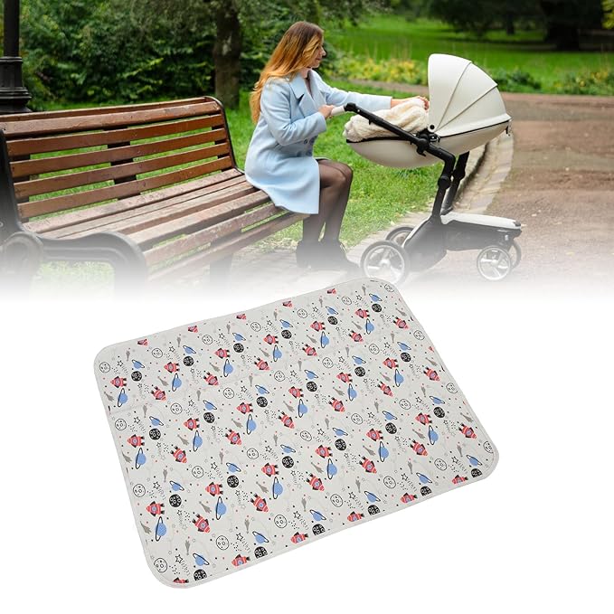 Respicefinem Baby Waterproofs Bed Pad Washable Mattress Pad Mat Baby Wateproofs Bed Mat Protector for Kids Toddler Reusable Underpads Bed Wetting Incontinence Cover (Space)