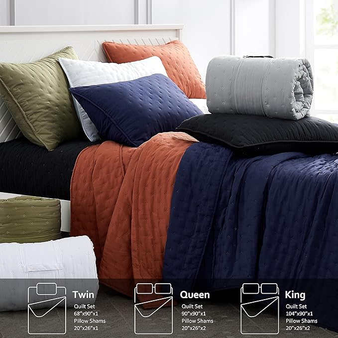 ROARINGWILD Beige Cloud Twin Size Quilt Bedding Sets with Pillow Sham, Farmhouse Lightweight Soft Bedspread Coverlet, All Season Rustic Country Thin Comforter, 2 Pieces, 68x90 inches, Tan Cream