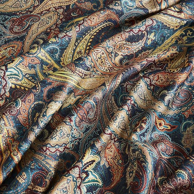 Cupocupa Duvet Cover Set;Duvet Cover Queen/King/Twin Bedding Set Fluffy Boho Duvet Cover Set Paisley Floral Bedding Collection Duvet Cover with Pillowcases