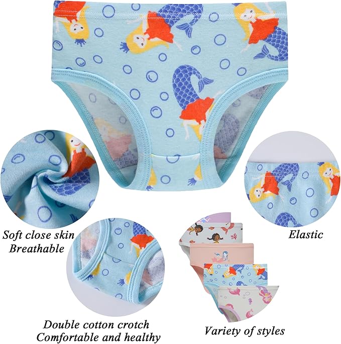 Boboking Soft Cotton Underwear Toddler Girls'Briefs Soft Undies