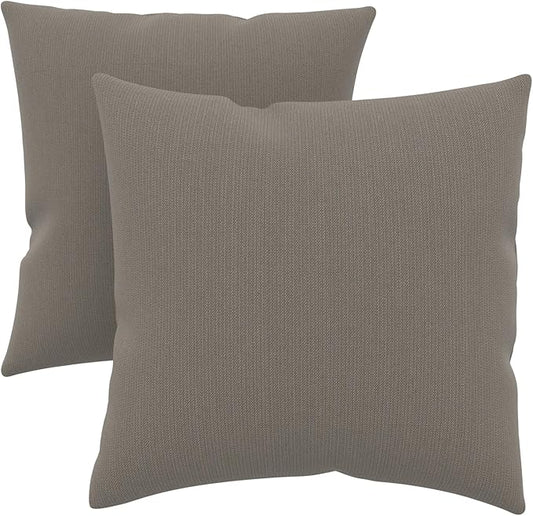 Covers & All Sunbrella Outdoor Throw Pillows, Pack of 2 Water Resistant & UV Fade Resistant Premium Square Throw Pillows (Inserts with Covers) for Indoor & Outdoor Use,24" x 24" Spectrum Graphite