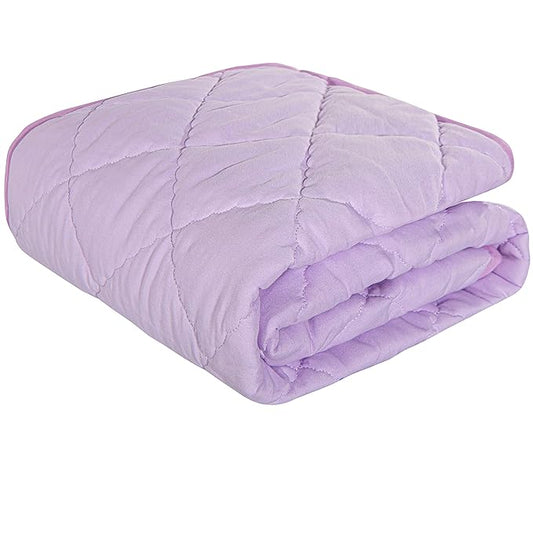 NTBAY Down Alternative Oversized Toddler Comforter, Super Soft and Warm Solid Color Baby Crib Quilted Blanket, 43x60 inches, Light Purple