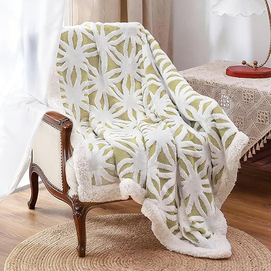 LOMAO Sherpa Fleece Blanket Fuzzy Soft Throw Blanket Dual Sided Blanket for Couch Sofa Bed (Fruit Green, 60''x80'')