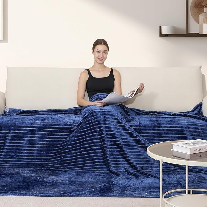 Ultra Soft Fleece Throw Blanket – Lightweight Cozy Plush Microfiber for Couch, Bed & Travel – Warm All-Season Decorative Blanket 50"x60", Machine Washable