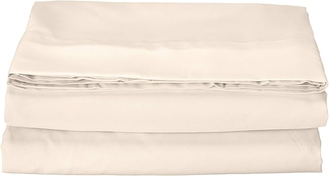 Luxury Flat Sheet on Amazon Elegant Comfort Wrinkle-Free 1500 Premier Hotel Quality 1-Piece Flat Sheet, Queen Size, Cream