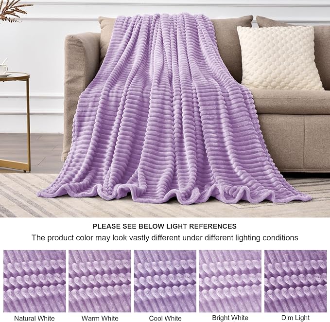 BEDELITE Valentines Day Blanket for Couch, 3D Ribbed Jacquard Soft and Cozy Fleece Throw Blanket for Sofa and Chair, Fluffy Plush Lightweight Blankets for Bed, for Women, 50x60 inches