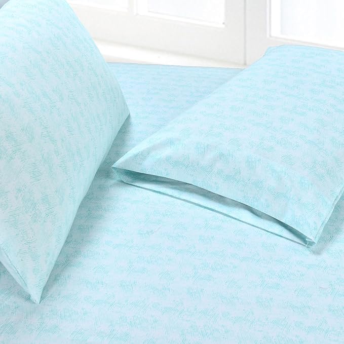 Elegant Comfort Softest and Coziest 6-Piece Sheet Set - 1500 Premium Hotel Quality Microfiber - Deep Pocket, Wrinkle Resistant 6-Piece Wave Pattern Bed Sheet Set, Twin XL, Wave Aqua