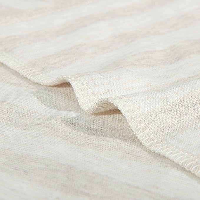 NTBAY Organic Cotton Toddler Pillowcases - Super Soft & Breathable Jersey Cotton Toddler Pillow Cases, 13”x18” Pillow Cases with Envelope Closure, Camel and Beige Stripe