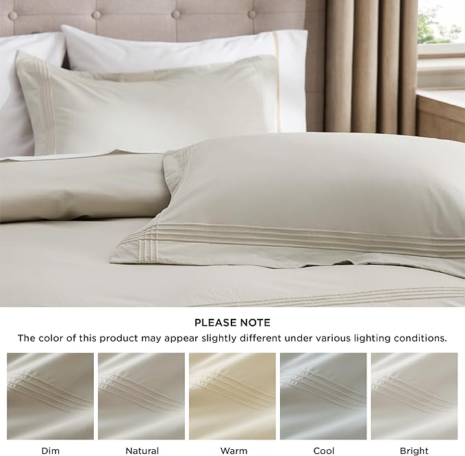 Bedsure 100% Cotton Duvet Cover King Size - Rope Weave Pattern Comforter Cover with Zipper Closure & 2 Pillow Shams, Comforter Sold Separately (Linen, 104"x90")