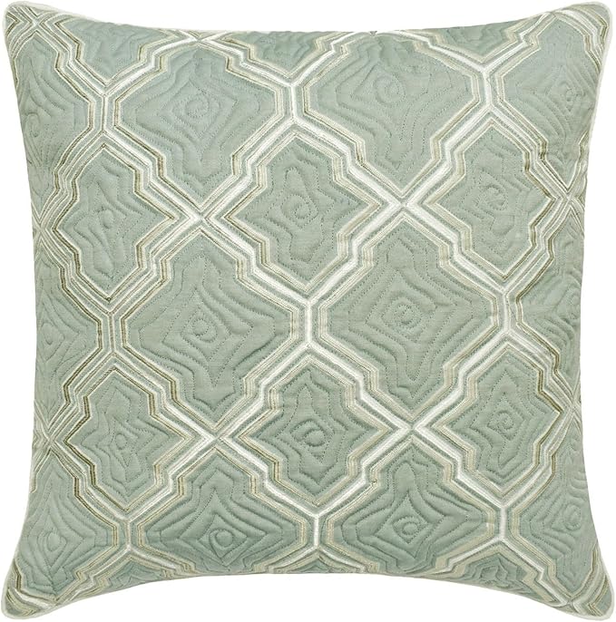 The HomeCentric King/Queen/Twin Light Blue Decorative Bed Runner Queen 74"x18" Bed Runner Without Pillow Cover, Quiled, Embroidery Bed Scarf on Jacquard Fabric - Estelle