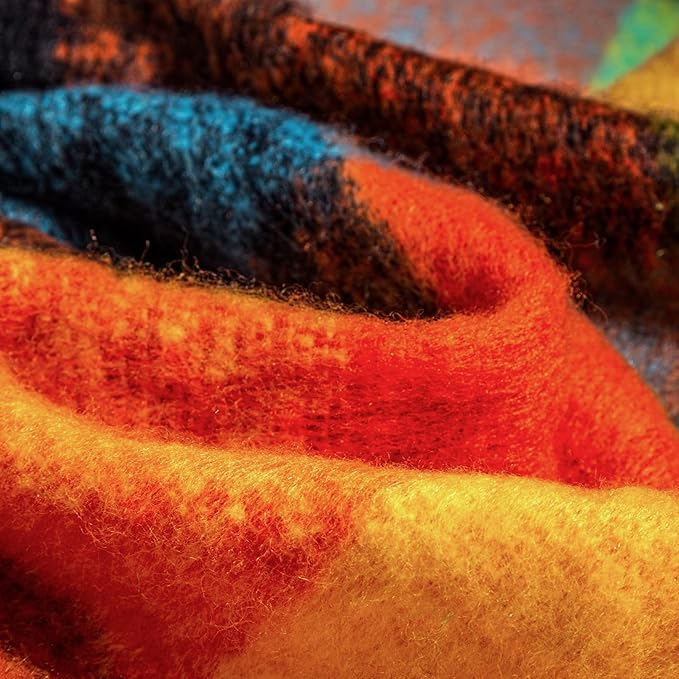 Winter Women Chunky Scarf Warm Blanket Big Thick Large Oversized Wrap Colorful Long Solid Scarves