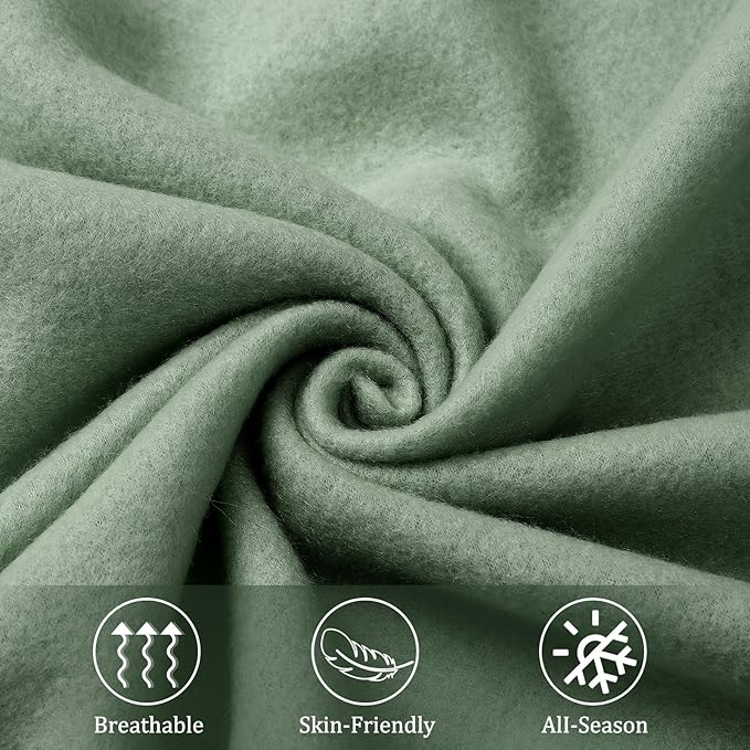 Kinlop Fleece Blanket Bulk 60 x 50 Inch Soft Lightweight Fleece Cozy Blanket Warm Throw Plush Pet Throw for Bed Couch Sofa Home Office Wedding Gifts Travel Camping(Gray Green,40 Packs)