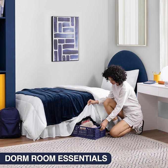 Casual Living Bed Skirt Wrap Around Ruffled Style Box Spring Cover Bed Skirts for Bedroom Decor Machine Washable Premium Bedding 15-Inch Drop Elastic Dust Ruffle, Twin/Twin XL, White