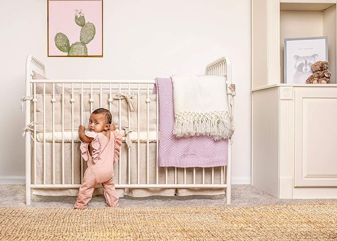 Crib Fitted Sheet by Pure Bamboo, Genuine 100% Organic Viscose Derived from Bamboo, Luxuriously Soft, Ultimate Cooling, Fits Standard Size Crib Mattress (Ivory)