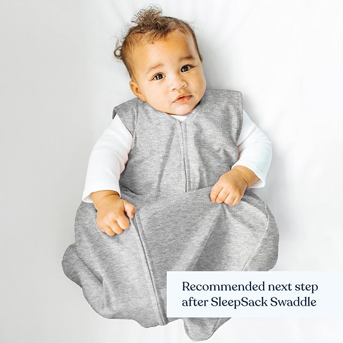 HALO Sleepsack Wearable Blanket 100% Cotton, Heather Grey, Small