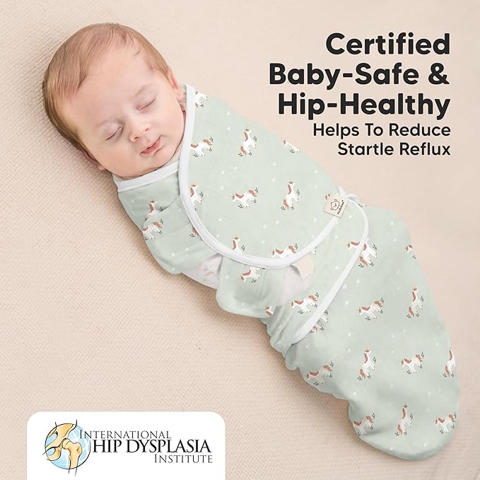 Baby Swaddle Sleep Sacks with Zipper - 3-Pack Swaddles for Newborns 0-3 Months, Infant, Baby Girls, Boys, Soft & Durable Newborn Sleep Sack, Easy Diaper Change Swaddling Blanket (Lunaris, OS)