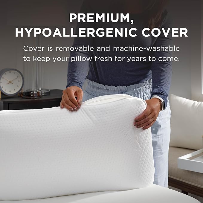 TEMPUR-Pedic TEMPUR-Symphony Pillow, Standard-2-Pack, Standard, White 2 Count
