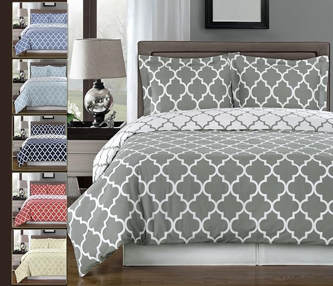 Royal Hotel Bedding Beige-Linen and Ivory Meridian 4 Piece Full/Queen Comforter Set 100% Cotton 300 Thread Count