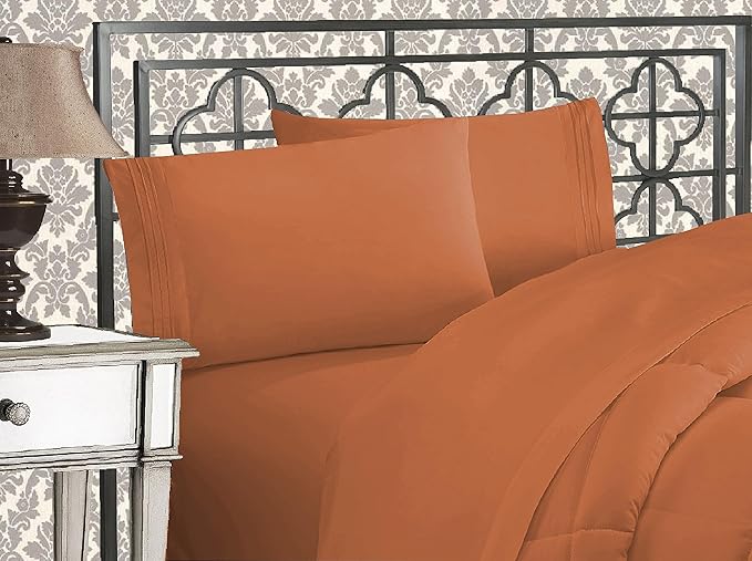 Elegant Comfort 1500 Thread Count Wrinkle & Fade Resistant Egyptian Quality Microfiber Ultra Soft Luxurious 2-Piece Pillowcases, Standard Size, Coral