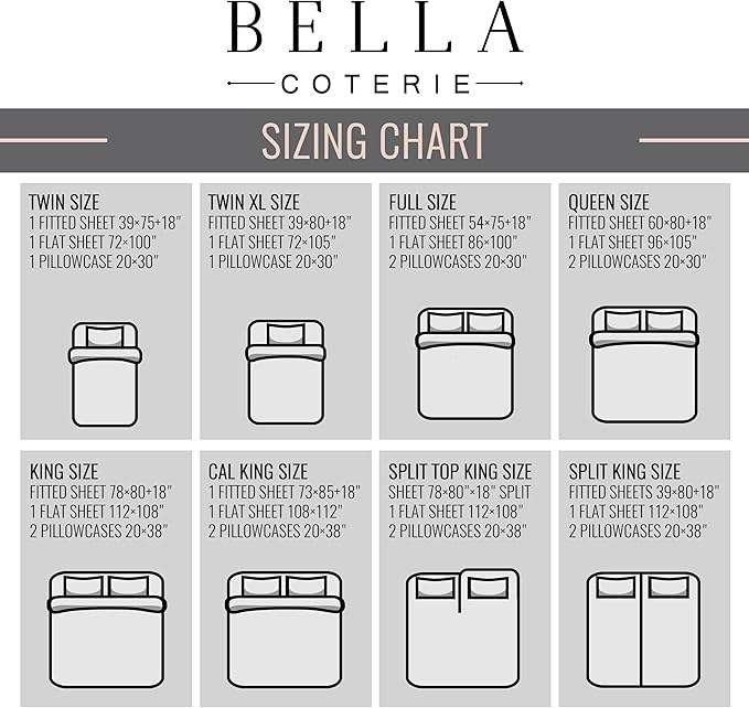 Bella Coterie Luxury Bamboo Viscose Queen Size Sheet Set | 100% Organically Grown | Ultra Soft | Cooling for Hot Sleepers | 18" Deep Pocket [Lemonade]