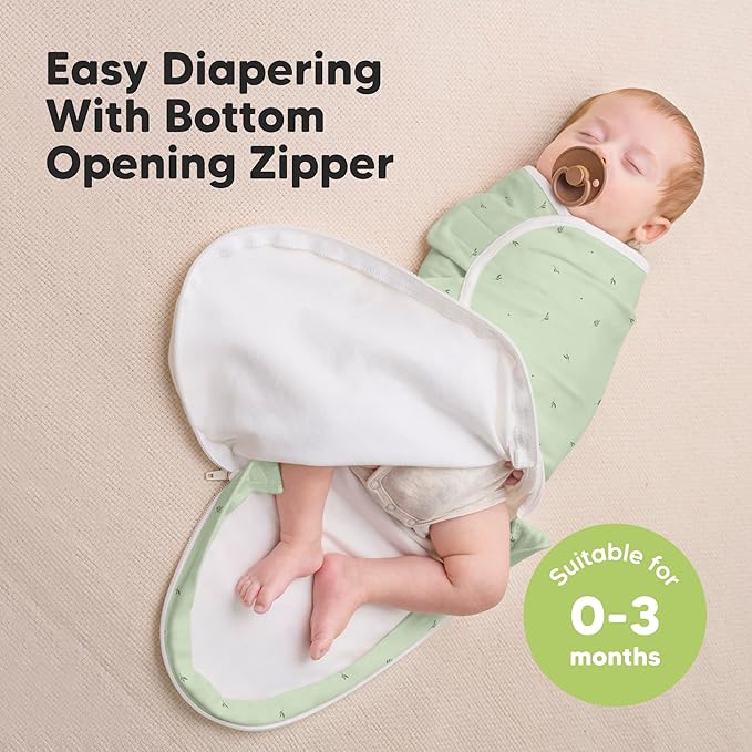 Baby Swaddle Sleep Sacks with Zipper - 3-Pack Swaddles for Newborns 0-3 Months, Infant, Baby Girls, Boys, Soft & Durable Newborn Sleep Sack, Easy Diaper Change Swaddling Blanket (Bunnies, OS)