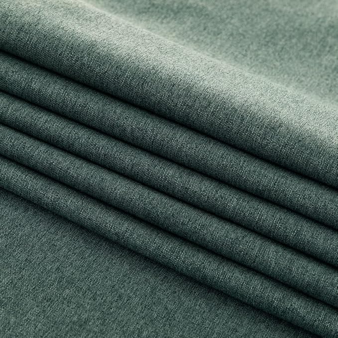 AMBERIS Bed Runner Blue-Green, Imitation Linen Decorative Bed Scarf for Home Hotel (Pillowcases Sold Separately)