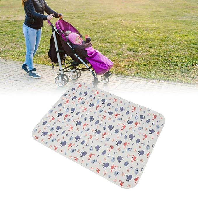 Respicefinem Baby Waterproofs Bed Pad Washable Mattress Pad Mat Baby Wateproofs Bed Mat Protector for Kids Toddler Reusable Underpads Bed Wetting Incontinence Cover (Submarine Model)