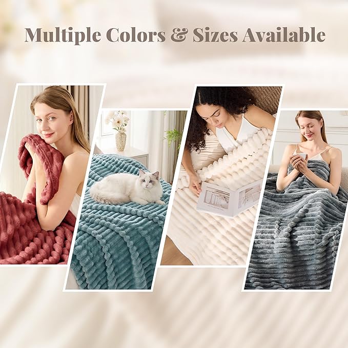 Rose Red Fleece Throw Blanket for Couch, Super Soft Cozy Blanket for Home Decor, Perfect Cozy Gifts for Women Men Gifts, Lightweight All Season Couch Blanket, 50x60 Inches