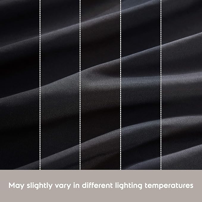 Nestl Split King Sheet Set - 1800 Ultra-Soft Microfiber Bed Sheets - Double Brushed - Deep Pockets - Easy Fit - 5 Piece Set - Bed Sheets & Pillowcases (Split King Size, Black)