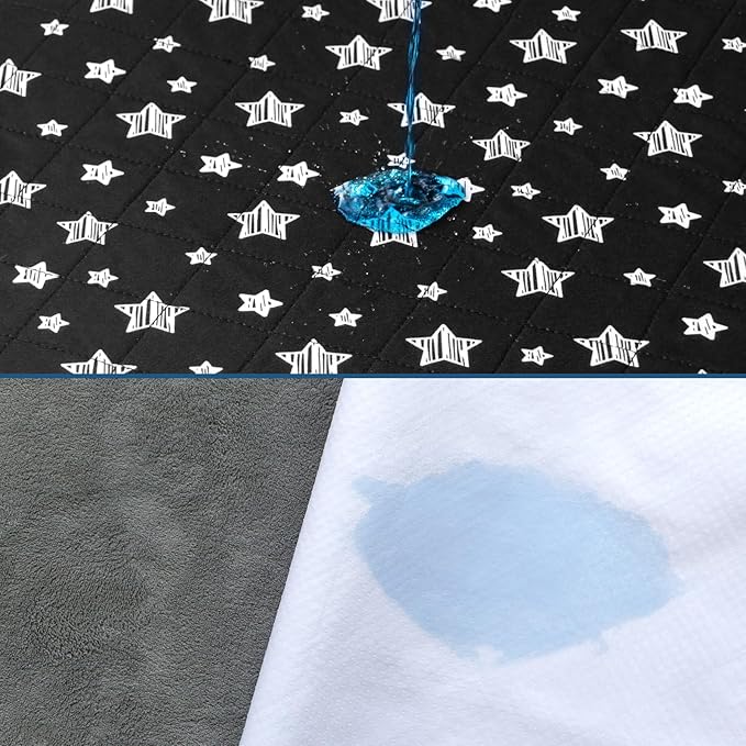 Waterproof Bed Pads Washable, Absorbent Chuck Pads Non Slip for Incontinence, Waterproof Mattress Protector for Seniors, Bedwetting Kids, Hospitals, Pets, 34"x36" 2 Pack