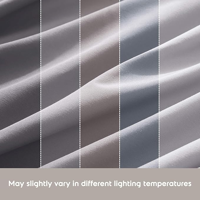Nestl Full XL Sheet Set - Luxury 1800 Ultra-Soft Microfiber Full Extra Long Bed Sheets - Double Brushed - Deep Pockets - Easy Fit - 4 Piece Set - Bedding Sheets & Pillowcases (Full XL, Grey Lavender)