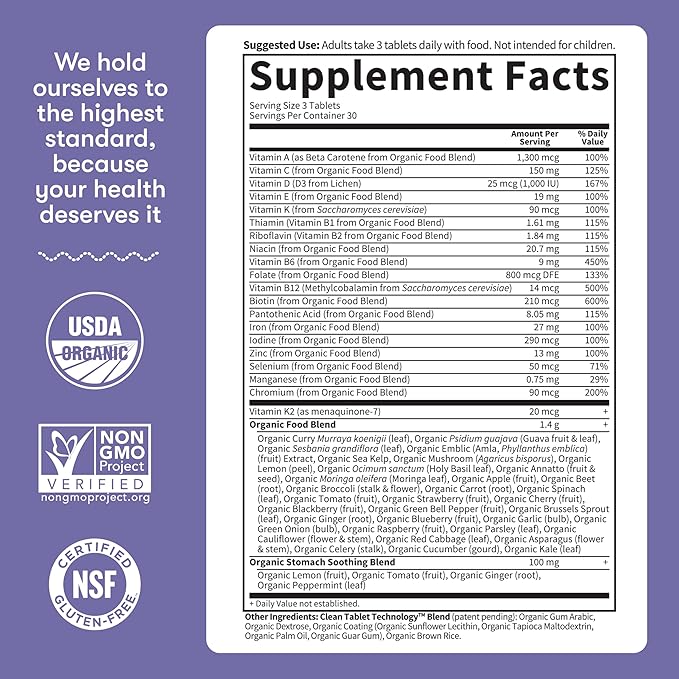 Garden of Life Organics, Prenatal Multi, 90 Vegan Tablets