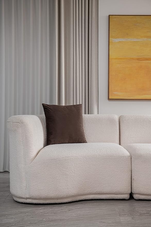 Euro Sham Covers 26x26 Chocolate Brown: Pack of 2 Cozy Soft Velvet Square Modern Luxury Decorative Throw Pillow Cases for Sofa Couch Living Room Bed Home Decor