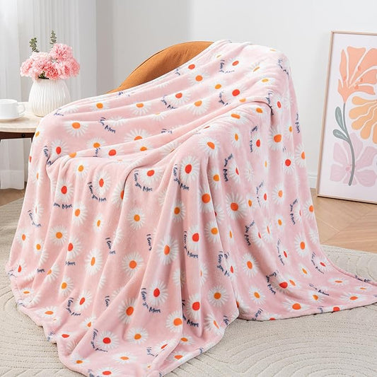 Berkshire Blanket Velvetloft® Plush Throw Blanket –Ultra Soft & Cozy Gift for Mom, Mother’s Day Present, Warm Lightweight Fleece Throw for Bed, Couch & Travel, 50 in × 60 in