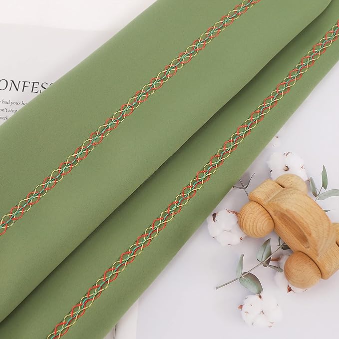 Bed Runner 260 x 50 cm, King Size, Green Bedding Scarves, Hotel Wedding Room Decorations