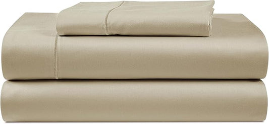 LANE LINEN 100% Egyptian Cotton Extra Long Twin Sheet Set, Soft & Comfy No Pill Fade Resistant Oeko-Tex Certified sustainably Produced Cotton Sheets XL Twin Sheets - Linen