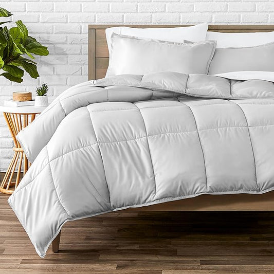 Bare Home Comforter Set - Oversized King Size - Ultra-Soft - Goose Down Alternative - Premium 1800 Series - All Season Warmth (Oversized King, Cloud Grey)