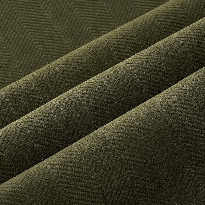 MIULEE Pack of 2 Olive Green Decorative Pillow Covers 16x16 Inch Soft Chenille Luxurious Couch Throw Pillows Farmhouse Cushion Covers with Elegant Design for Sofa Bedroom Living Room Home Decor